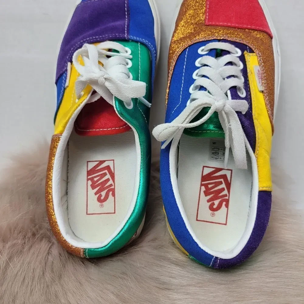 Vans Era Off the Wall Colorblock Sneakers Pride Colorful Sneaker Shoes Size 8